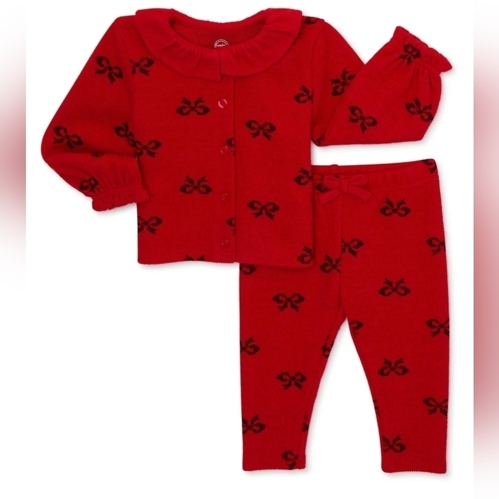 Baby girl Christmas & Valentine's Day Minnie Mouse outfit bundle, size 6/9 month - Picture 4 of 4